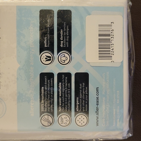 Allerease King Size 2 pk pillow protector white Breathable allergy protect New … - Picture 6 of 6